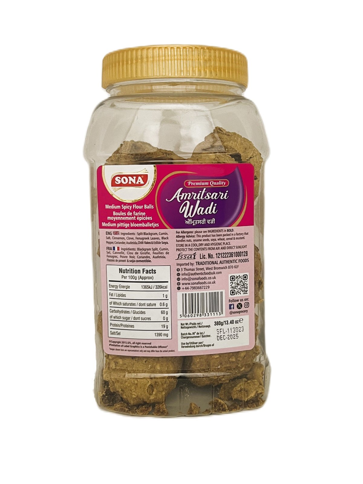 Amritsari Wadi 380g By Sona