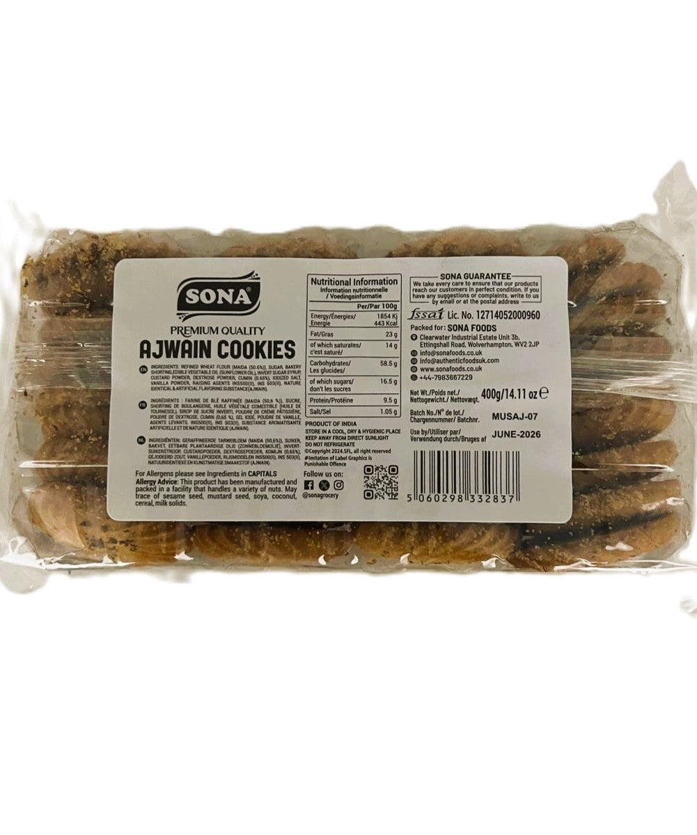 Ajwain Cookies 400g By Sona