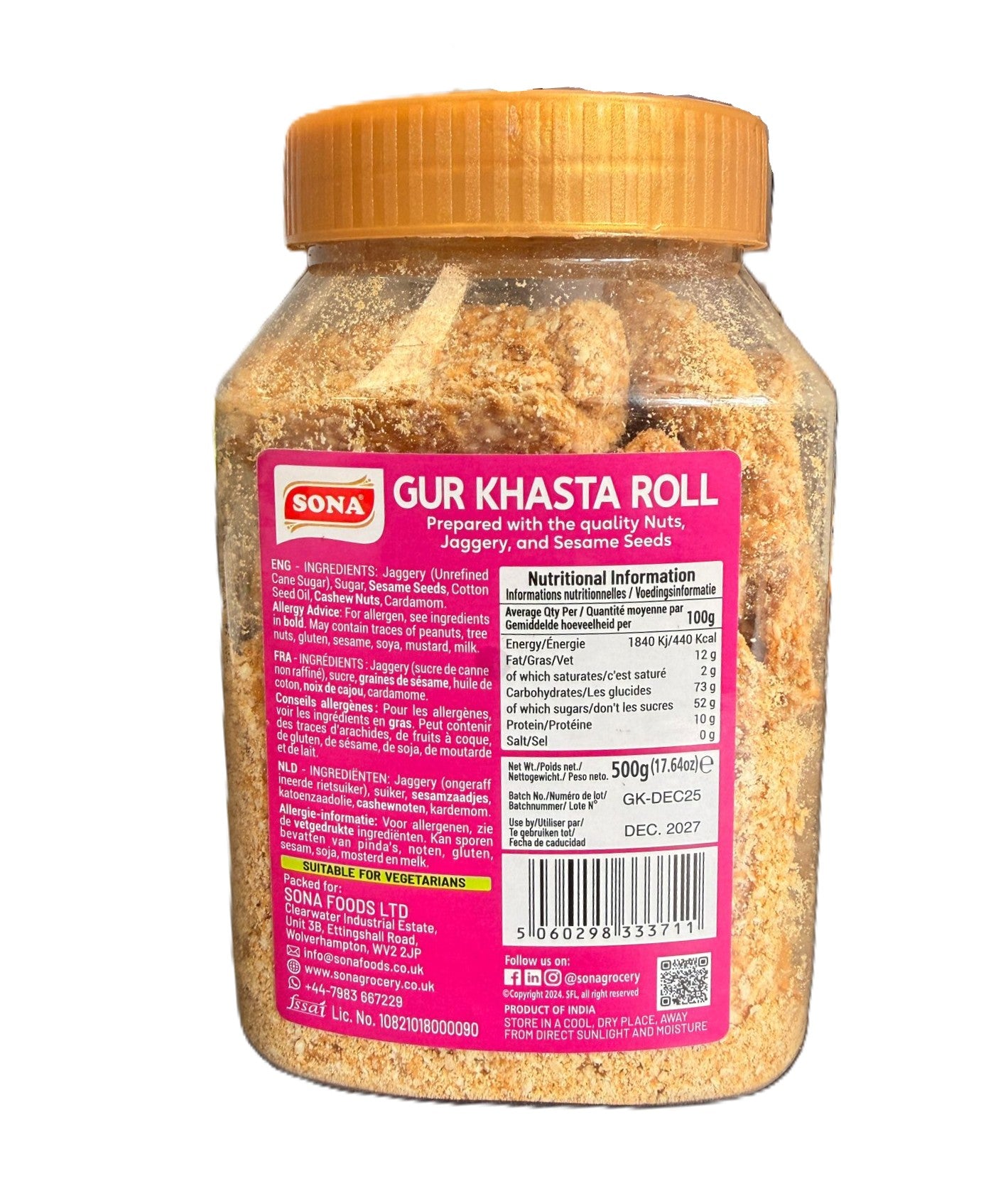 Gur Khasta Roll 500g by Sona